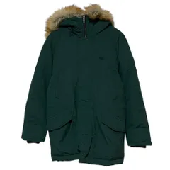美品 LACOSTE ラコステ フェイクファーフード付き ダウンコート サイズF52 グリーン メンズ 古着 中古 USEDのサムネイル