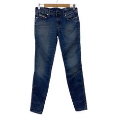 美品 DIESEL ディーゼル GRACEY-NE スウェットデニムパンツ サイズ W27 ブルー レディース 古着 中古 USED