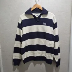 (M) LEE リー オープン カラ ボールド ストライプ ニットのサムネイル
