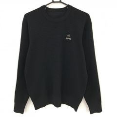 [Excellent Condition] PING Black Knit Sweater with Embroidered Logo - Men's Golf Wear