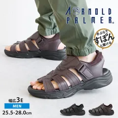 【新品】 アーノルドパーマー サンダル メンズ スポーツサンダル スポサン ハンズフリー スライドフィット 手を使わない 脱ぎ履き簡単 手ぶらでスポン 防滑 滑りにくい 屈曲ソール リカバリーサンダル 歩きやすい ウォーキング スポーツ アウトドア ブラックのサムネイル