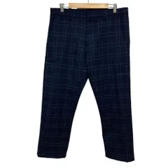 良品 JUNYA WATANABE MAN ジュンヤワタナベマン コムデギャルソン タータンチェック柄 スラックスパンツ サイズM ネイビー メンズ 古着 中古 USEDのサムネイル