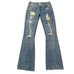 TRUE RELIGION フレアデニムパンツ ワッペン - メルカリ
