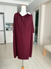MM6 Maison Margiela エムエムシックス メゾン マルジェラ ワイン色 リボン結び ONE PIECEのサムネイル