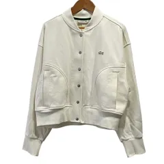 美品 LACOSTE ラコステ 裏パイルスウェットMA-1ブルゾン SF008J サイズ38 ホワイト レディース 古着 中古 USEDのサムネイル