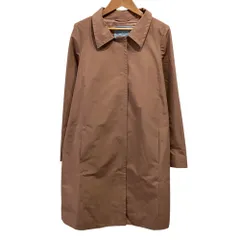 美品 PRADA プラダ バックリボン ステンカラーコート 36 ピンクベージュ レディース 古着 中古 USEDのサムネイル