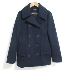 未使用 POLO RALPH LAUREN ポロラルフローレン カシミヤブレンド ウール Pコート サイズ2 ネイビー レディース 古着 中古 USEDのサムネイル