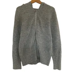 美品 Courreges クレージュ ウール ニット パーカー サイズ40 グレー レディース 古着 中古 USEDのサムネイル