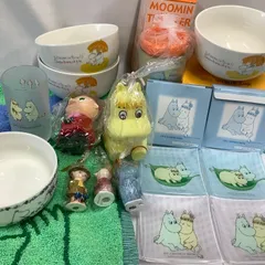 ぎふしん　ムーミングッズ　まとめ売り　14点　フィギュア・小皿・どんぶり・タンブラー・グラス・貯金箱・バスマット　X768