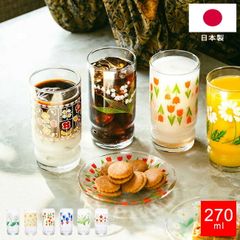 컵 아델리아 어레인지 컵 9 유리 아델리아 레트로 일본제 270ml 유리 식기 레트로 골동품 카페 다방 쇼와 레트로 빈티지 빛나는 유리 잡화 레트로 팝 세련된 귀여운 일러스트 선물 선물 ADERIA