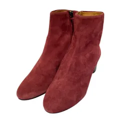 未使用 ISABEL MARANT イザベルマラン スエード サイドジップ ショートブーツ サイズ36 23cm相当 ボルドー  レディース 古着 中古 USEDのサムネイル