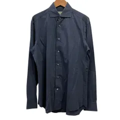 良品 Brioni ブリオーニ ロングスリーブシャツ S ネイビー メンズ 古着 中古 USEDのサムネイル