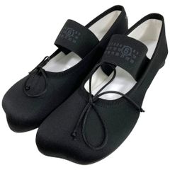 Unused 25SS MM6 Maison Margiela Anatomical Numbering Logo Satin Ballet Flats S59WZ0093 Size 38.5 (approx. 25.5cm) Black Women's Vintage Used
