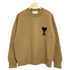 未使用 AMI PARIS アミパリス クルーネック ニット セーター UKS838.018 Mサイズ キャメル メンズ レディース 古着 中古 USEDのサムネイル