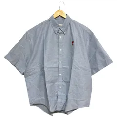 未使用 AMI PARIS アミパリス BOXY FIT SL SHIRT ボタンダウンシャツ HSH230.CO0031 Mサイズ ブルー メンズ 古着 中古 USEDのサムネイル