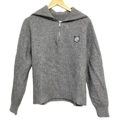 美品 MAISON KITSUNE メゾンキツネ ボールドフォックスヘッド ハーフジップニット LM00807KT1093 サイズM グレー レディース 古着 中古 USEDのサムネイル