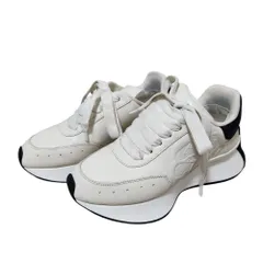 良品 Alexander McQueen アレキサンダーマックイーン Sprint Runner レザー ローカットスニーカー 34.5 約21.5cm ホワイト レディース 古着 中古 USEDのサムネイル