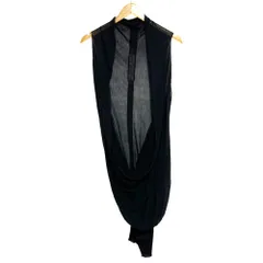美品 11SS Rick Owens リックオウエンス ANTEM ノースリーブドレープニットドレス ワンピース ブラック  レディース 古着 中古 USEDのサムネイル