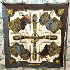 HERMES エルメス シルク スカーフ selles housse - メルカリ