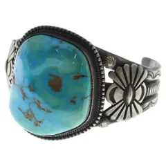INDIAN JEWELRY (インディアンジュエリー) STERRING C.MTZ NAJAVO Bracelet ナバホ族 ターコイズ ブレスレット バングル シルバー