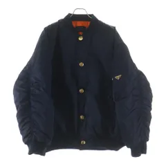 PRADA (プラダ) Re Nylon リナイロン 中綿ボンバージャケット ネイビー SGC674 SWA0 1WQ8のサムネイル