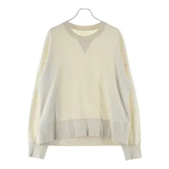 VISVIM (ヴィスヴィム) 24SS COURT SWEAT L/S C/WS カシミヤ混 クルーネック コートスウェット トレーナー アイボリーのサムネイル