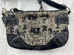 【お値下】希少コーチ COACH ショルダーバッグ ホース＆キャリッジ 馬車柄 美品】COACH（コーチ）ホースアンドキャリッジ（馬車）柄のショルダー
