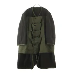 COMME des GARCONS HOMME PLUS (コムデギャルソンオムプリュス) 25AW ウール/ナイロンモッサ×綿チノクロス コート M カーキ ライナーコートのサムネイル