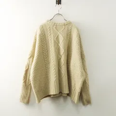 定価17600円 イチ ichi シェットランドウールプルオーバー ベージュ ┃ケーブル編み セーター トップス【2400014797497】のサムネイル