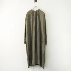 エスオー SO グレンチェック レーヨンウール ワイドシルエット バンドカラーシャツワンピース F ベージュ┃【2400014861877】のサムネイル