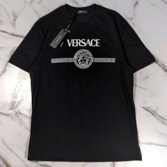 23SS タグ付 VERSACE メデューサロゴプリント S/S TEE L ブラック