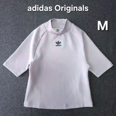 【👌値下げ交渉受付中】極美品 adidas Originals 総柄 半袖 トップス シャツ レディース M トレフォイル ストレッチ素材 速乾 アディダスオリジナルス