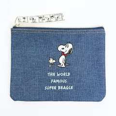 スヌーピー フラットポーチ ボウタイ ネイビー SNOOPY