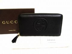 極美品】GUCCI GGソーホー コンパクトウォレット 黒 - メルカリ