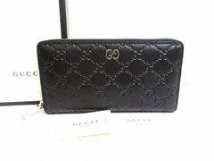 グッチ GUCCI GGメタル シマ シグネチャーレザー ラウンドファスナー 長財布 ジップアラウンドウォレット メンズ レディース 【未使用保管品】
