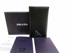 プラダ PRADA サフィアーノ レザー トライアングル 6連 キーケース キーリング メンズ レディース 【新品同様】