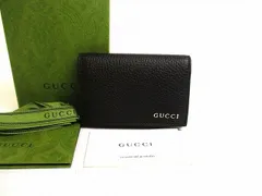 グッチ GUCCI ロゴ レザー 名刺入れ カードケース メンズ 【未使用保管品】のサムネイル