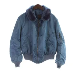 アルファインダストリーズ ALPHA INDUSTRIES B-15C フライトジャケット 上着 L 青 ブルー ファー襟 ジップアップ 長袖 8310-483250-293 /AP ■GY70のサムネイル