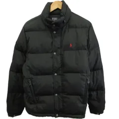 ポロ バイ ラルフローレン Polo by Ralph Lauren 中綿ジャケット 上着 M 黒 ブラック 長袖 スタンドカラー 無地 /RN ■ECD004