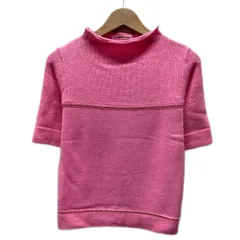 【中古】　VIVIENNE TAM　セーター　半袖　ニット　トップス　ボトルネック　無地　ローゲージ　日本製　古着　/2496のサムネイル