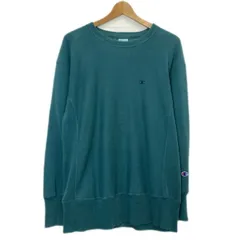 【中古】　Champion REVERSE WEAVE　スウェット　長袖　トレーナー　トップス　クルーネック　裏起毛　後染め　無地　ワンポイント　ブランドロゴ　刺しゅう　アメカジ　古着　/1904