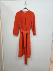 COS コス オレンジ ベルト付き コートのサムネイル