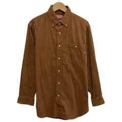 【中古】　Coleman　コーデュロイシャツ　長袖　トップス　ボタンダウン　胸ポケット　無地　細畝　アウトドア　古着　/1152のサムネイル
