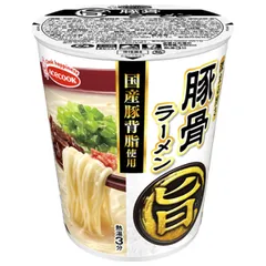 エースコック まる旨 豚骨ラーメン 58g×12個入| 送料無料 インスタントラーメン カップ麺 ラーメン とんこつ ストック 飲食店 ケース買い まとめ買い 業者 仕入れ 大量 即席 簡単 ポーク 豚肉 即席麺のサムネイル