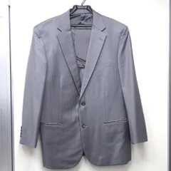 Ft632862 バーバリー スーツ セットアップ ストライプ 裏地ロゴ グレー イニシャル入り BURBERRY 中古のサムネイル