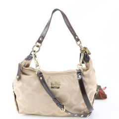 COACH Bag Kristin Op Art Hobo Khaki Red - メルカリ