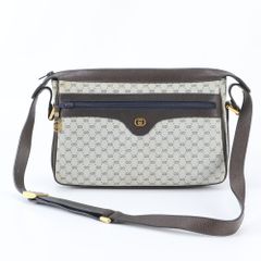 ✨美品✨GUCCI GG ショルダーバッグ ネイビー ベージュ レザー金具