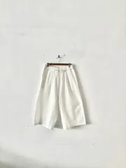 【美品】Gauze# ガーゼ コットン ワイドパンツ ホワイト F 日本製のサムネイル