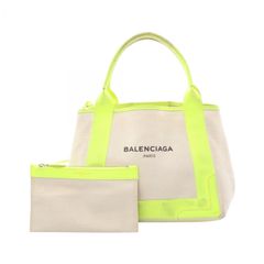 BALENCIAGA トートバッグ ポーチ付き ネオンイエロー - メルカリ