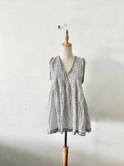 メゾンドソイル　ノースリーブチュニック 美品】maison de soil メゾンドソイル ドット チュニック - メルカリ